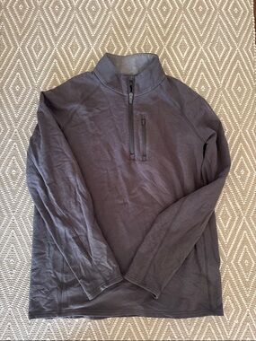 Free Fly Apparel Men's Charcoal Quart Zip Pullover Sweater